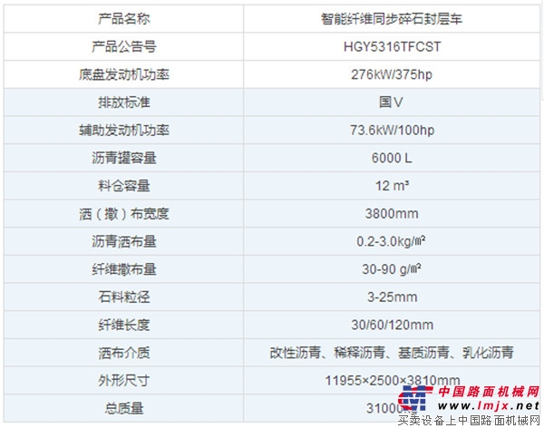 起步，即与世界同步－HGY5316TFCST纤维同步碎石封层车