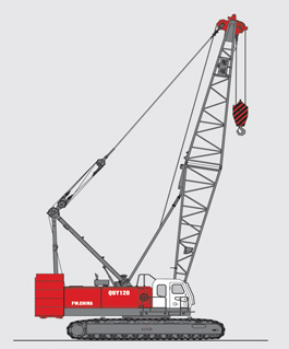 撫挖QUY120 液壓履帶式起重機履帶起重機高清圖 - 外觀