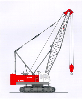 撫挖QUY80B 液壓履帶式起重機履帶起重機高清圖 - 外觀