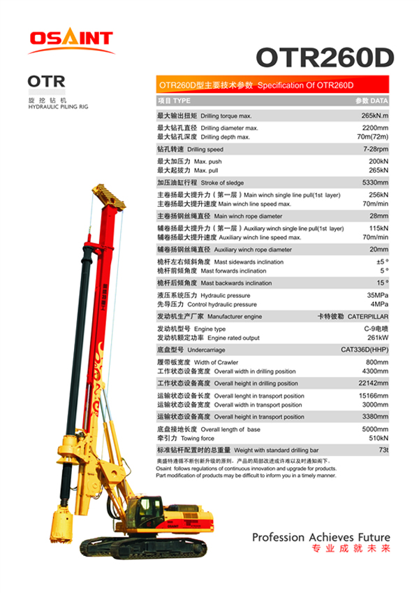 奧盛特OTR260D旋挖鑽機高清圖 - 外觀