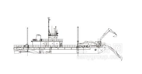 三一重工鏟鬥式挖泥船海工裝備高清圖 - 外觀