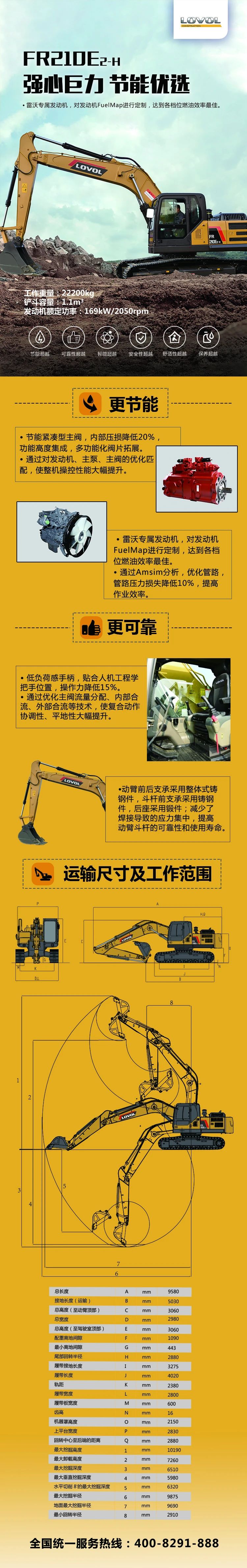 【一圖收藏】新品雷沃FR210E2-H挖掘機 強心巨力 節能優選