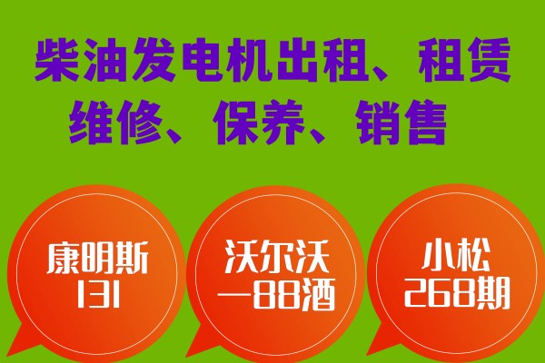 广西南宁维修柴油机，桂林发电机保养，阳朔康明斯发电机维修电话